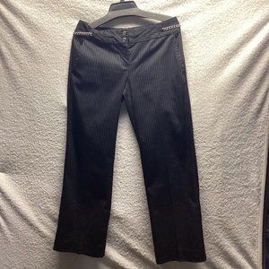 Michael Kors size 6 white pin stripes black pants